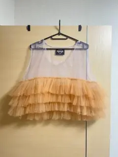 メ*1様 Fake London ノースリーブチュニック ピンク シルク カシミ
