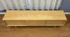 無印良品 TVボード【現状渡し】カグマニア 無印良品(MUJI)のオーク材 AVラックです！シンプルな薄型のTVボードは