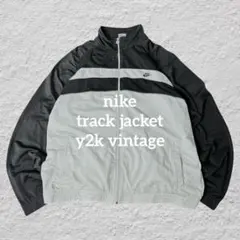 NIKEナイキトラックジャケットジャージ黒灰切替L古着バイカラーvintage