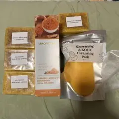 大特価　ターメリック＆コジック酸洗顔セット　おまけ石鹸4個付き