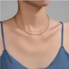 二連ボールチェーンネックレス シルバー 新品 サージカルステンレス