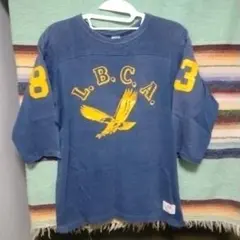 70s　チャンピオン7分袖Tシャツ　バー・タタキタグ　ヴィンテージ　フットボール