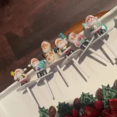 クリスマス サンタ 柊 ピックセット 24本入り