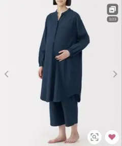 新品　無印良品　マタニティ　パジャマ　L ダークネイビー