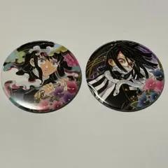 鬼滅の刃 時透無一郎 伊黒小芭内 缶バッジ 原作絵