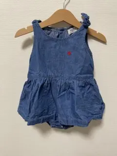 POLO ベビー　デニムフリルロンパース 70