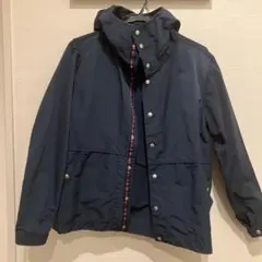 ネイビー ボタン付き ナイロンジャケット