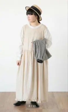 【新品タグ付き】サマンサモスモス 前後2WAYジャンパースカート キナリ