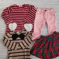 女の子　トップス・ボトムス4点まとめ売