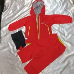 超美品★モンベル mont-bell レイントレッカー Kid's 100 赤