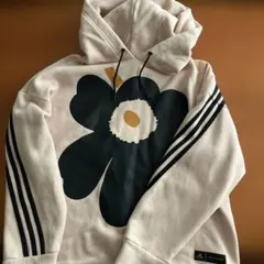 adidas フラワープリント パーカー L