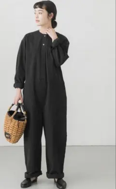 新品未使用　かぐれ リネンサロペット チャコール 2025年最新】かぐれ サロペット・オーバーオール