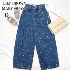 新品✨LILY BROWN MARY QUANT デイジー柄ワイドデニムパンツ