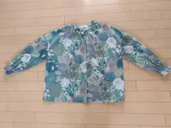 新品未使用 チェック柄切替 半袖シャツ コットンリネン混 コットン 