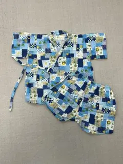 甚平 青　80センチ　カエル