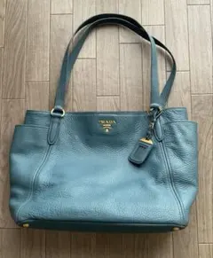 PRADA サフィアーノ ハンドバッグ ライトブルー - メルカリ