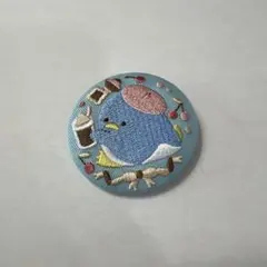 サンリオキャラスターズ刺繍缶バッチ3 タキシードサム