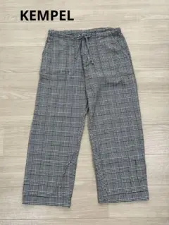 お値下げ可能！【kempele】チェック柄 ワイドパンツ 46