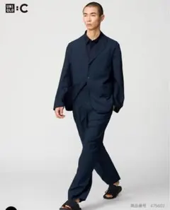 (未使用級)今期　ユニクロC 感動ジャケット+パンツ　セットアップ　ネイビー