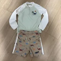 petit main 水着 セットアップ 恐竜柄　110センチ