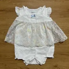 bebe 花柄レース ベビー ロンパース