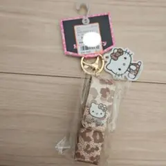 ハローキティ リップケース ヒョウ柄 ブラウン