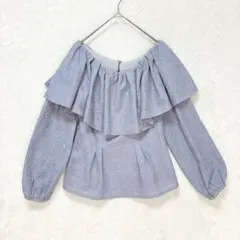 リリーブラウン 刺繍 花柄 2way オフショルダー ブラウス F フリル 長袖