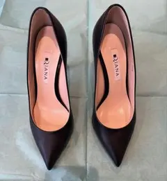 ダイアナ　ヒールパンプス　クロ/スムース