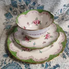 サマーセール☆希少☆オールドノリタケ 幅約21.7cm 金彩点盛り薔薇絵