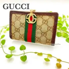 GUCCI グッチ 折財布 シェリーライン GGキャンバス ヴィンテージ