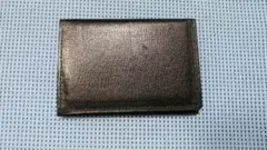 黒色柔らかい牛革製の2面定期入れ 未使用品　レトロ