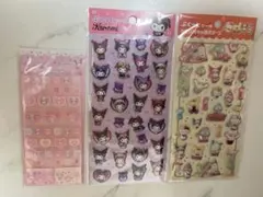 サンリオキャラクターズ ぷくっと&タイルシール 3種セット クロミ マイメロ