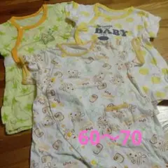 ベビー服　60　70　女の子　男の子　ロンパース　夏服
