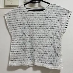 アースミュージック&エコロジー　Tシャツ　カットソー　花柄　レース　ボーダー