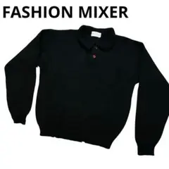 【大特価】 FASHION MIXER 黒 ポロニット セーター F