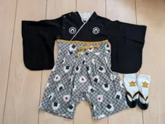 【美品】袴ロンパース　靴下付き　80