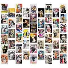西洋絵画　シール50枚セット　コラージュ モダン アート　名画　女性