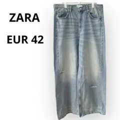 ZARA　ザラ　デニム　ビッグサイズ　ヴィンテージ加工　レディース　ジーンズ
