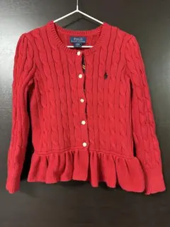 美品　Polo Ralph Lauren レッド カーディガン 5 110