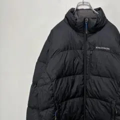 SALOMON サロモン ダウンジャケット 刺繍ロゴ 古着