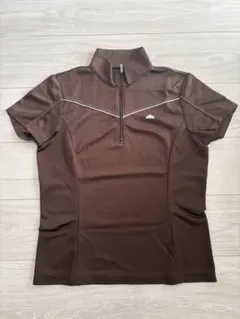 ellesse ブラウン ハーフジップTシャツ　レディースM