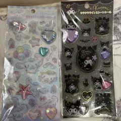 サンリオ　キラキララインストーンシール　シナモン　クロミ