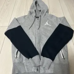 NIKE JORDAN パーカー グレー ブラック 切替 ジャンプマン L