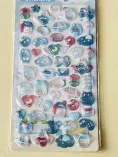 ドロップシール☆３D立体シール ・みずいろ