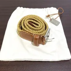 Loro Piana 本革 編み込み メッシュ レザーベルト ロロピアーナ Loro Piana メッシュベルト ネイビー - メルカリ