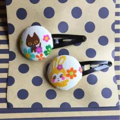 ♡くるみボタン ヘアピン♡