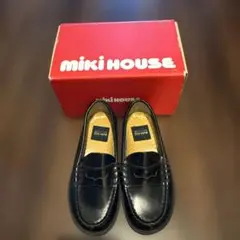 美品ミキハウスMiki House 黒 フォーマルシューズ 箱付き