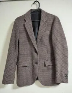 UNIQLO ユニクロ ツイードマニッシュジャケット (M)ブラウン