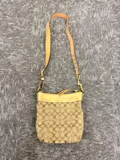 COACH シグネチャー ショルダーバッグ ベージュ