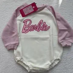 新品未使用Barbie ロンパース 80サイズ ホワイト/ピンク